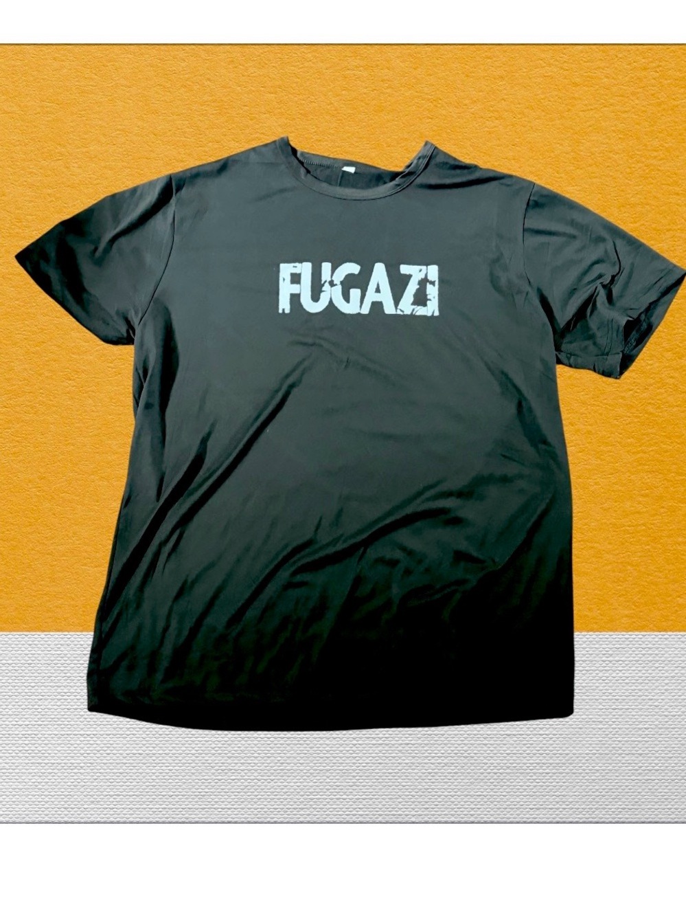 Fugazi Distressed Logo Punk Rock Shirt - Size 2XL - New